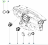 Originalteil Lüftungsrahmen links für Renault Trafic III Opel Vivaro B , 687616655R